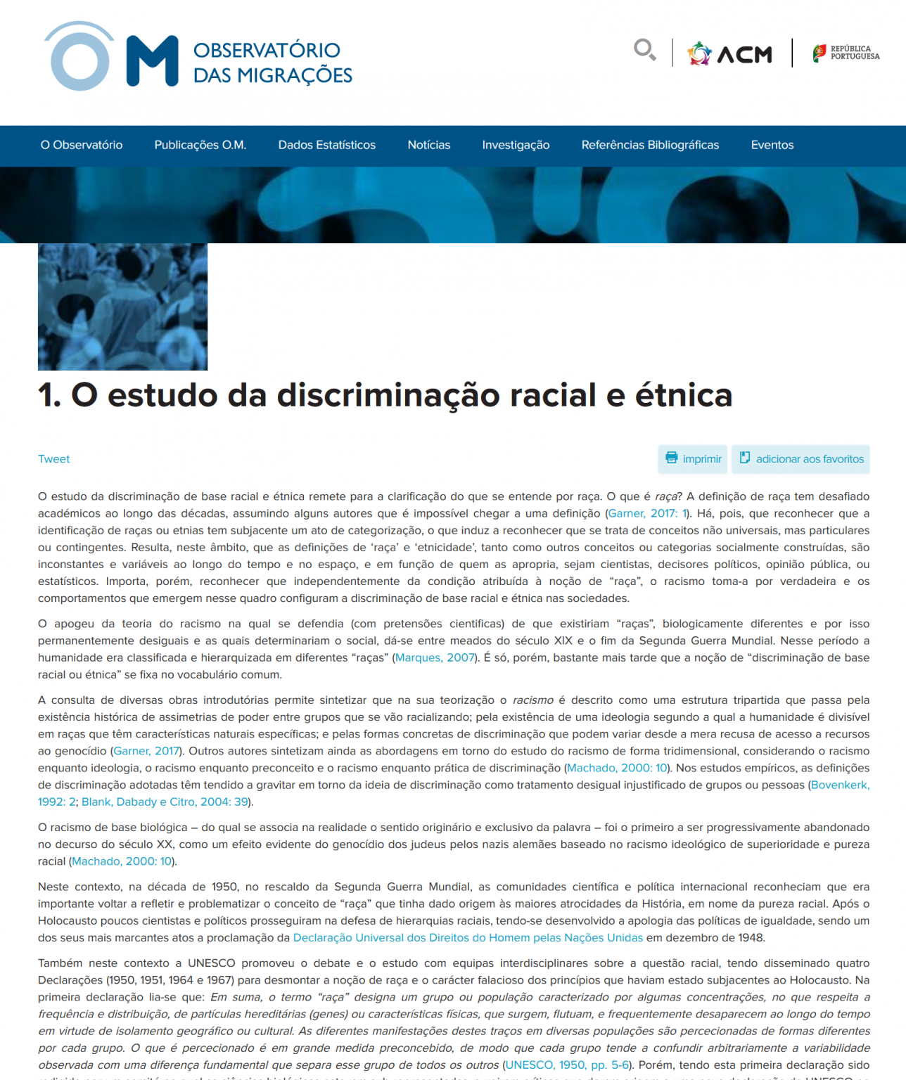 OM – O estudo da discriminação racial e étnica | APPDI